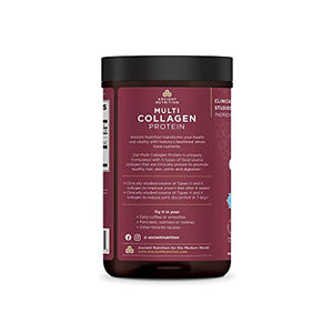 Collagen Powder Protein by Ancient Nutrition, Multi Collagen Vanilla Protein Powder, 24 Servings, Vitamin C, Hydrolyzed Collagen Peptides Supports Skin and Nails, Gut Health, Joint Supplement, 9oz