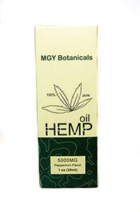 All Natural Hemp Oil for Stress Reduction and Better Sleep – 5000mg – Peppermint Flavor – Vegan Friendly