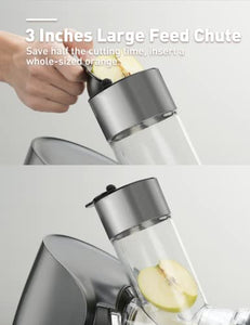 JOYOUNG Juicer Machines with Upgraded Ceramic Auger Masticating Juicer Higher Juice Yield, Slow Juicer 3 inches Large Feed Chute BPA Free Easy to Clean