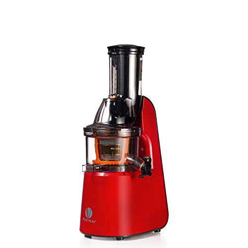 Ventray Slow Press Masticating Juicer Professional Juicer Machine BPA-Free Juice Extractor with Reverse Function,Easy to Clean with Large Feed Chute for High Nutrient Fruit & Vegetable Juice - Red