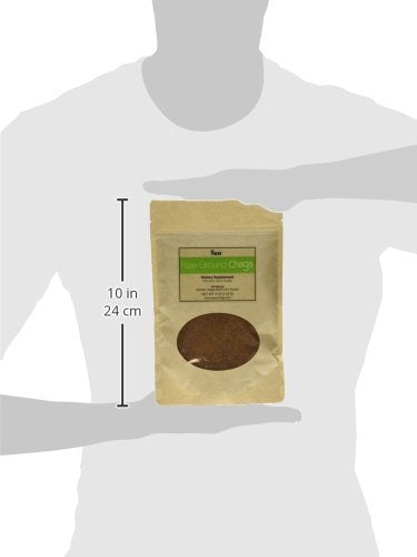 Sayan Siberian Raw Coarse Chaga Powder 4 Oz (113g) - Wild Forest Mushroom Tea, Powerful Adaptogen Antioxidant Supplement, Support for Immune System, Digestive Health and Helps Inflammation Reduction