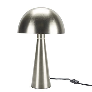 Nourison 17" Silver Modern Iron Mushroom Desk Lamp