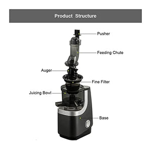 Juicer Machines Juicer Machine, Slow Masticating Juicer, Wide-Groove Slow Chewing Juicer for High-Nutrient Fruit and Vegetable Juice Cold-Pressed Juicer