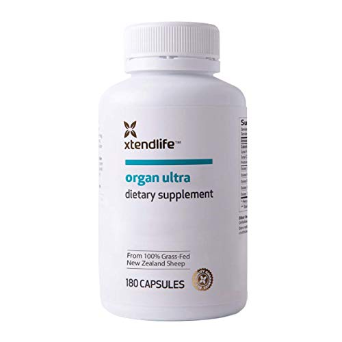 Xtend-Life | Organ Ultra from 100% Grass-Fed New Zealand Sheep | Natural Iron, Coq10, Vitamin A, B6, B12 | Energy & Immunity Supplement | Liver, Heart, Kidney & Blood Sugar Level Support |180 Capsules