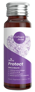 Heivy Liquid Collagen Supplement, Collagen Drink, Collagen Peptides, Skin & Health Collagen, Hydrolyzed Collagen, with CoQ10, 1.69 fl.oz./Bottle. (1 Box,10 Bottlels)