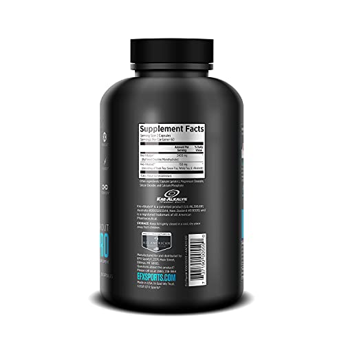 EFX Sports Kre-Alkalyn PRO – PH Correct Creatine Monohydrate Pre Workout Supplement – Multi-Patented Muscle Building Capsules for Endurance, Energy, & Strength for Men & Women