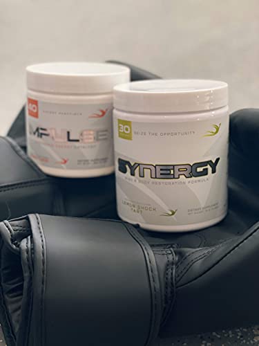 Reforged Synergy | Post-Workout Recovery Formula | Nootropic Muscle Builder Drink Mix w/Creatine, Alpha-GPC, L-Carnitine L-Tartrate, & Ashwagandha | Zero Calorie, Lemon Shock Tart, 30 Servings