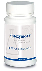 Biotics Research Cytozyme O Raw Bovine Ovarian Tissue. Supports Female Health, SOD, Catalase, Potent Antioxidant Activity. 60 Tablets.