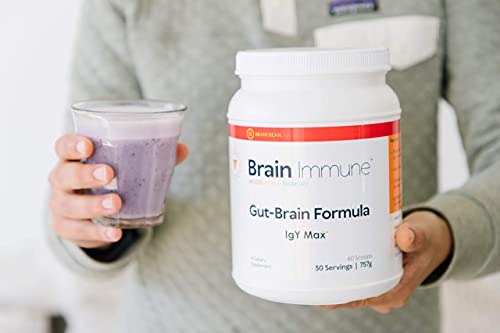 Brain Bean Brain-Immune | Advanced Formula to Support Leaky Gut, Leaky Brain, Immune System | with 10g Colostrum with Lactoferrin, 5g L-Glutamine, 4g IgY Max, and 1g Inulin | 30 Servings