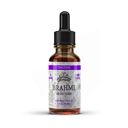 Brahmi Liquid Extract, Organic Brahmi (Bacopa Monnieri) Dried Herb Tincture Herbal Supplement, Non-GMO in Cold-Pressed Organic Vegetable Glycerin 700 mg, 2 oz (60 ml)