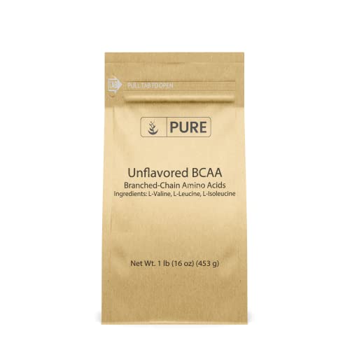 Pure Original Ingredients Unflavored Instantized BCAA (1lb) Powder, Branched Chain Essential Amino Acids, Supplement