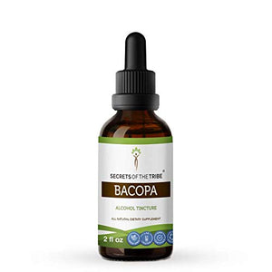 Bacopa Tincture Alcohol Extract, Organic Bacopa (Bacopa Monnieri) Herb 2 oz