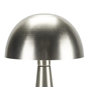 Nourison 17" Silver Modern Iron Mushroom Desk Lamp