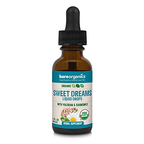 BareOrganics Sweet Dreams Liquid Drops, Herbal Sleep Aid, 1 Ounce