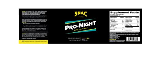 SNAC Pro-Night Quality Protein Blend for Nighttime Muscle Recovery, Vanilla