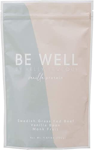 Be Well by Kelly - Swedish Grass-Fed Beef Protein Powder - Paleo and Keto Friendly, Dairy-Free & Gluten-Free - Low Carb Protein Powder with BCAAs & Collagen - 23g Protein (Vanilla - 30 Servings)