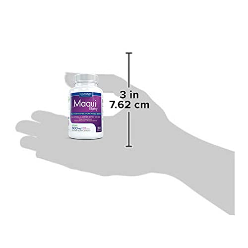 Pure Maqui Berry Extract Capsules | Pharmacist Recommended Formula for Antioxidant & Inflammation Support | Healthy Aging and Weight Loss Supplement | All Natural Superfood - 500mg, 30 caps