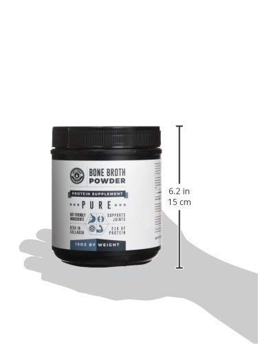 Bone Broth Protein Powder Grass Fed Beef Unflavored. Rich in Collagen, Glucosamine, Gelatin, Paleo Protein Powder, Gut-Friendly*, Non-GMO Ingredients, Dairy-Free Protein Powder