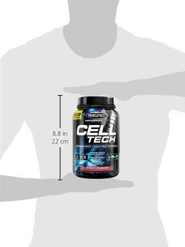 Creatine Monohydrate Powder | MuscleTech Cell-Tech Creatine Powder | Post Workout Recovery Drink | Muscle Builder for Men & Women | Muscle Building Creatine Supplements | Fruit Punch, 3 lbs (28 Serv)