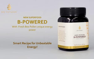 Bee Patagon - B-Powered Honey Mix | With Fresh Bee Pollen | Vegetable Protein, Vitamins, Lipids and Minerals | 100% Natural | Supplements | Improves physical performance | Increase defenses | Helps to lower fat | From Chilean Patagonia