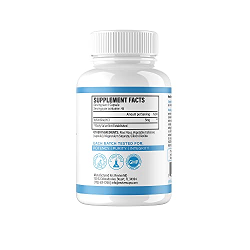 Revive MD | Yohimbine HCL | Promotes The Digestion of Proteins, Fats, Starches & Fibers for Men and Women | Supports Gastric Acid Balance | Targeted Enzyme Support | Increase Enzymes | 80 Capsules