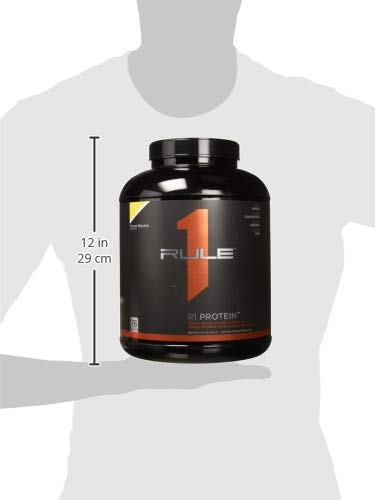 Rule One Proteins, R1 Protein - Frozen Banana, 25g Fast-Acting, Super-Pure 100% Isolate and Hydrolysate Protein Powder with 6g BCAAs for Muscle Growth and Recovery, 5 Pounds, 76 Servings