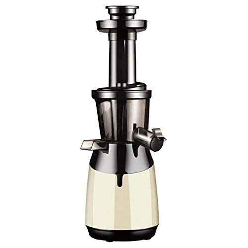 WERCHW Slow Masticating Juicer, Cold Press Extractor, High Nutrient Yield Juicing for Fruits & Vegetables w/Safety Lock, Reverse Mode, Quiet Motor, Cleaning Brush (Color : Gold)