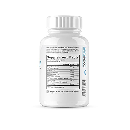 NuClarity - Premium Nootropic Brain Supplement - Focus, Energy, Memory Booster - Mental Clarity & Cognitive Support - Ginkgo Biloba, Bacopa Monnieri, Alpha-GPC, Phosphatidylserine, Rhodiola Rosea