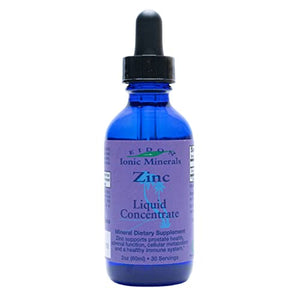 Eidon Ionic Minerals Liquid Zinc Concentrate - Ionic Zinc Drops, Boost Immune System & Mood, Relieves Stress, All-Natural, Vegan, Gluten-Free, No Preservatives or Additive - 2 Ounce Bottle