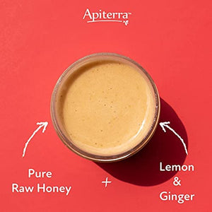 Apiterra - Raw Honey with Lemon & Ginger - 12 Ounce