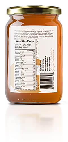 Unfiltered Raw Honey by Zach & Zoe Sweet Bee Farm – Pure Farm Raised Honey Packed with Powerful Anti-oxidants, Amino Acids, Enzymes, and Vitamins! (Ginger -16oz)