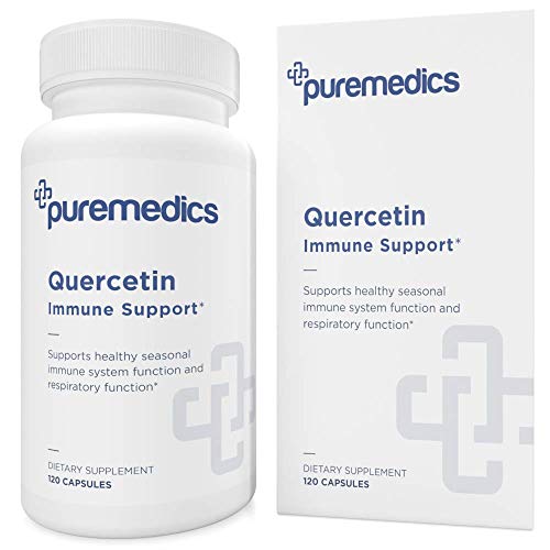 PUREMEDICS Quercetin Supplement - Quercetin with Bromelain to Support Respiratory Health and Immune Function - Formulated by Doctors - Pure & Hypoallergenic - 3rd Party Certified - 120 Capsules