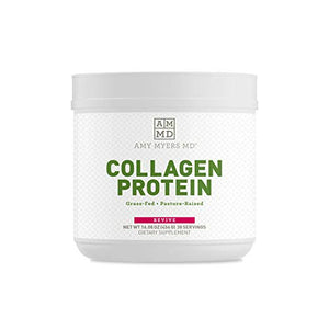 Collagen Peptides Protein Powder Unflavored by Dr. Amy Myers (16 oz) - Grass-Fed Collagen Protein Powder, Non-GMO, Gluten Free, Keto Friendly - Supports Hair, Skin, Nails, Bone & Joint Health