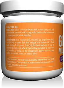 Organic Golden Milk Turmeric Powder Mix (180 Servings) + Superfood Blend of Ginger, Black Pepper, Curcumin, Cinnamon, Cardamom - Anti Inflammatory, Non-GMO, Vegan, Keto, Ayurvedic - Turmaquik