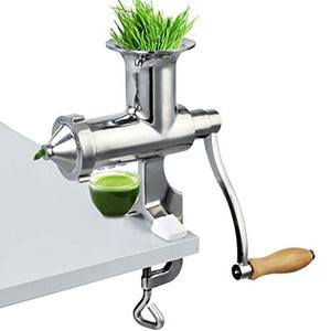 Happybuy Wheatgrass Extractor Portable Wheatgrass Juicer with 3 Sieves Wheatgrass Juicers Manual Stainless Steel Wheatgrass Extractor Machine for Wheat Grass Fruit Vegetable