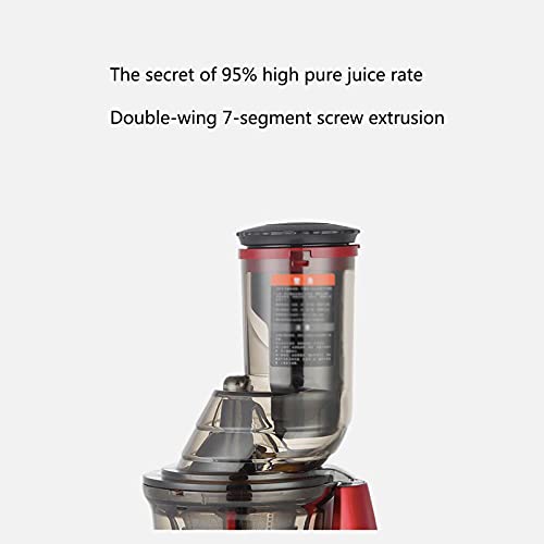Slow Juicer, 400W Slow Masticating Juicer Machine 82mm Wide Chute for Vegetable Fruit, with Quiet Motor and Reverse Function, Easy Clean
