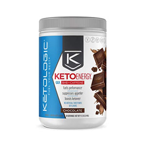 KetoLogic BHB Exogenous Ketones Drink Powder + Electrolytes + Caffeine - Keto Pre-Workout - Patented goBHB® Max Results - Amplify Ketosis, Utilize Fat for Energy (30 Servings) Chocolate