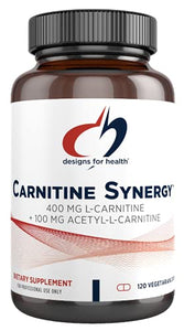 Designs for Health Carnitine Synergy - 400mg L-Carnitine (from Carnitine Tartrate) + 100mg Acetyl L-Carnitine Pills - Non-GMO + Vegetarian Supplement (120 Capsules)