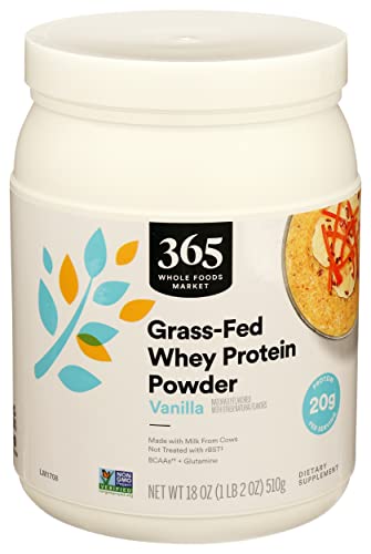 365 by Whole Foods Market, Protein Whey Grass Fed Vanilla, 18 Ounce