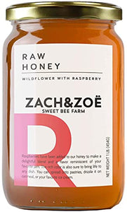 ZACH & ZOE SWEET BEE FARM Raw Wildflower Raspberry Honey, 16 Ounce