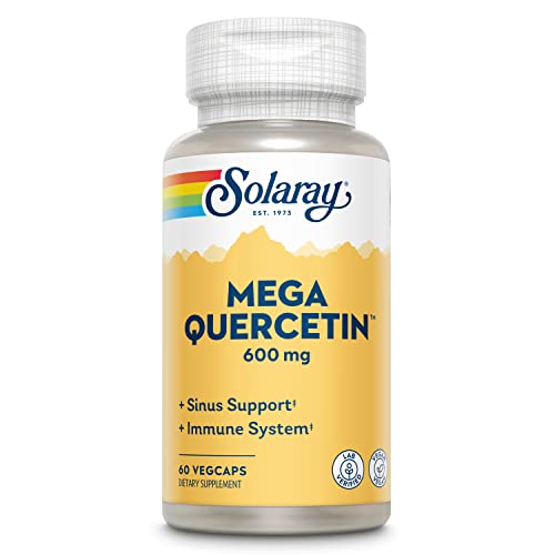 Solaray Mega Quercetin, Healthy Sinus & Immune Support & AMPK Activator, Rutin, Hesperidin & Bromelain, 60 VegCaps