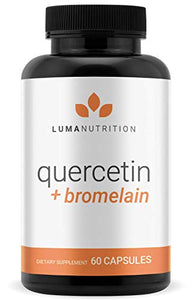 Quercetin 500mg - Quercetin with Bromelain - Powerful Quercetin Supplement - Premium Bromelain Supplement - Cardiovascular Health - Anti-Inflammatory - 60 Capsules