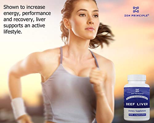 Ultra-Pure Desiccated Beef Liver, Grass-Fed, Pasture-Raised Cows. No Hormones or GMO. Natural Energy and Workout Boost from Iron, Amino Acids, Protein and Vitamins. 120 Capsules 750 Mg.