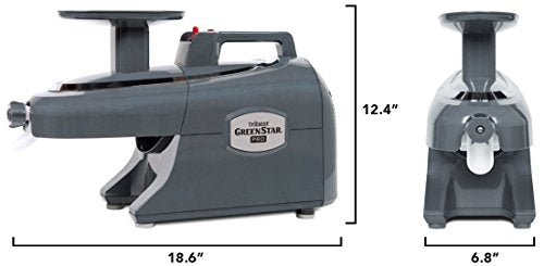 Tribest Jumbo Twin Gears GS-P502 Greenstar Pro Commercial Heavy Duty Juice Extractor, Gray, Pack of 1