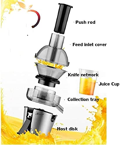 Blacklight Juicer, Slow Masticating Juicer Machine, Cold Press Juicer Extractor Easy to Clean, Multifunctional Juicer,Large-capacity slag collecting tray, 3 speed control buttons