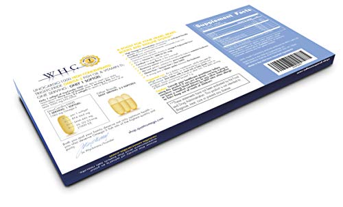 WHC, UnoCardio 1000 Fish Oil (60 Softgels), 1300 mg of Pure Triglyceride Fish Oil with Omega-3 (1180 mg), 665 mg EPA and 445 mg DHA and 25 mcg (1000 IU) Vitamin D3 per softgel