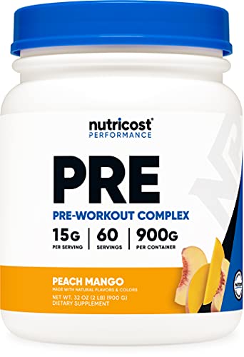 Nutricost Pre-Workout Complex Powder Peach Mango (60 Serv)