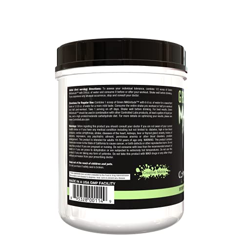 Controlled Labs Green Magnitude, Synergistic Creatine Formula, Promotes Strength, Stamina, and Performance, Helps Maintain Workout Intensity, 80 Servings, Juicy Watermelon