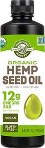 Manitoba Harvest Organic Hemp Oil, Cold Pressed, 12g of Omegas 3&6 Per Serving, Non-GMO, 8.45 Fl Oz