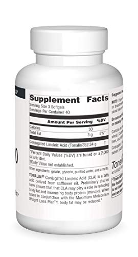Source Naturals Tonalin CLA, 1000mg, 120 Softgels